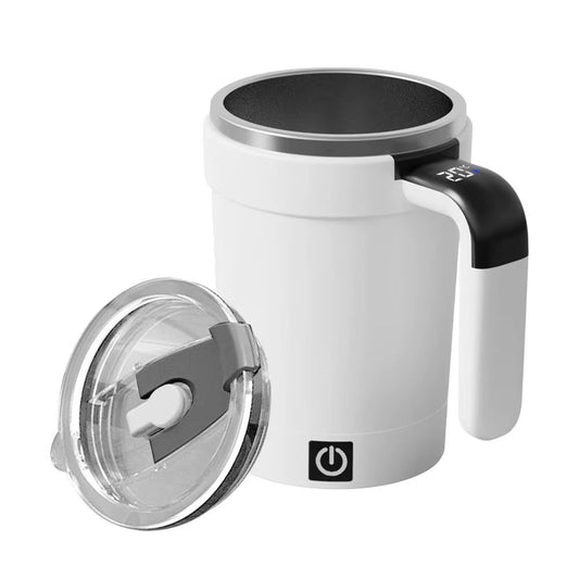 Automatic Stirring Cup Automatic Stirring Coffee Cup Electric Magnetic Rechargeable with Temp Display Stirrer for Travel Kitchen